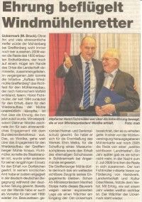 Uckermark-Kurier - Bundesverdienstkreuz für Horst Fichtmüller