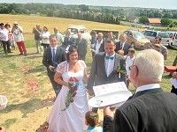 Begrüßung des Brautpaars